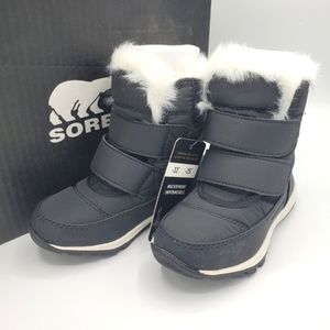 Sorel Kids' Black and White Snow Boots
